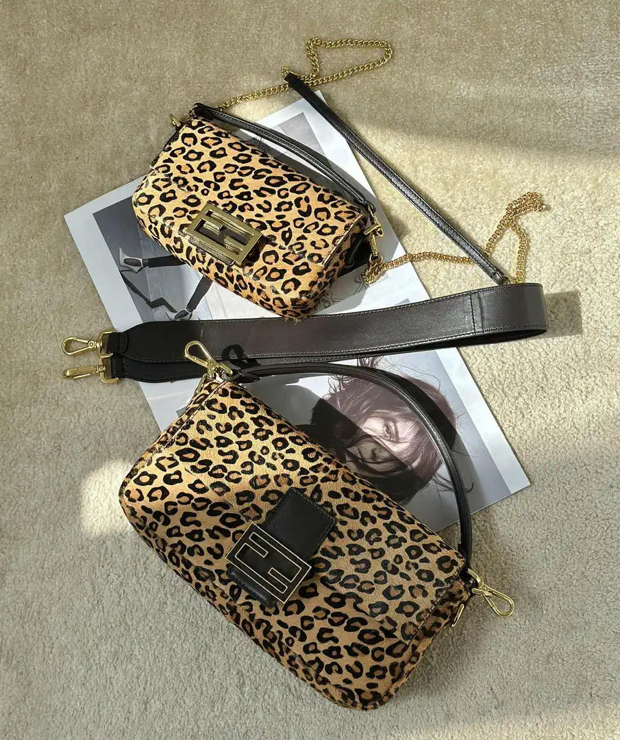 Baguette 8BS017AYDYF0A6E Mini Printed cavallino calfskin bag