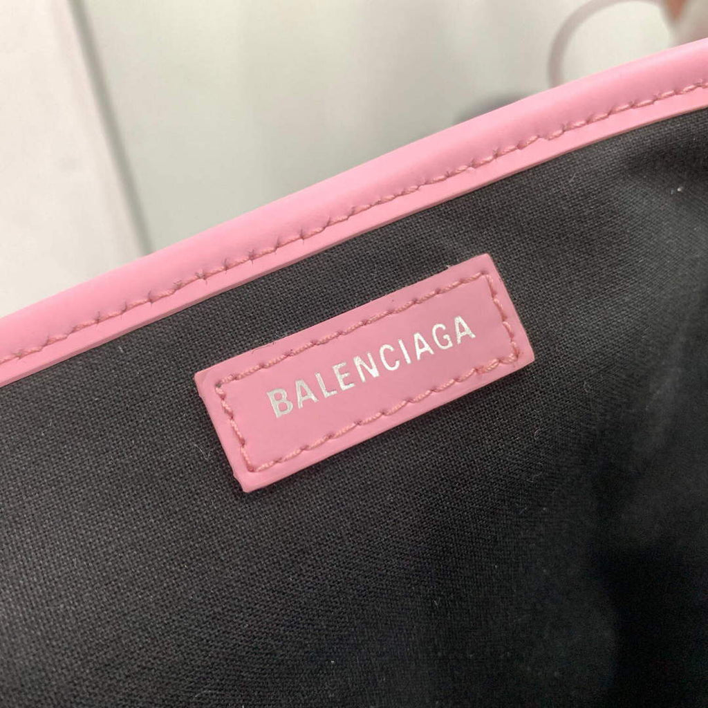 Balenciaga 390346 Women's Navy Xs Tote Bag Pink