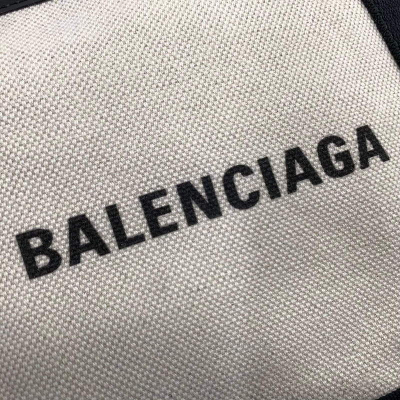 Balenciaga 390346 Women's Navy Xs Tote Bag Apricot black