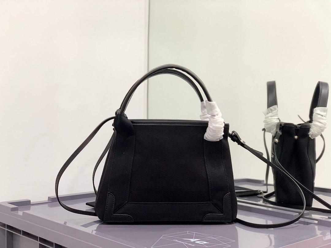 Balenciaga 390346 Women's Navy Xs Tote Bag Black
