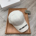 Balenciaga 529192310 Cap black white Classic Baseball Cap with Balenciaga embroidered logo B990020 - Default Title - View 1