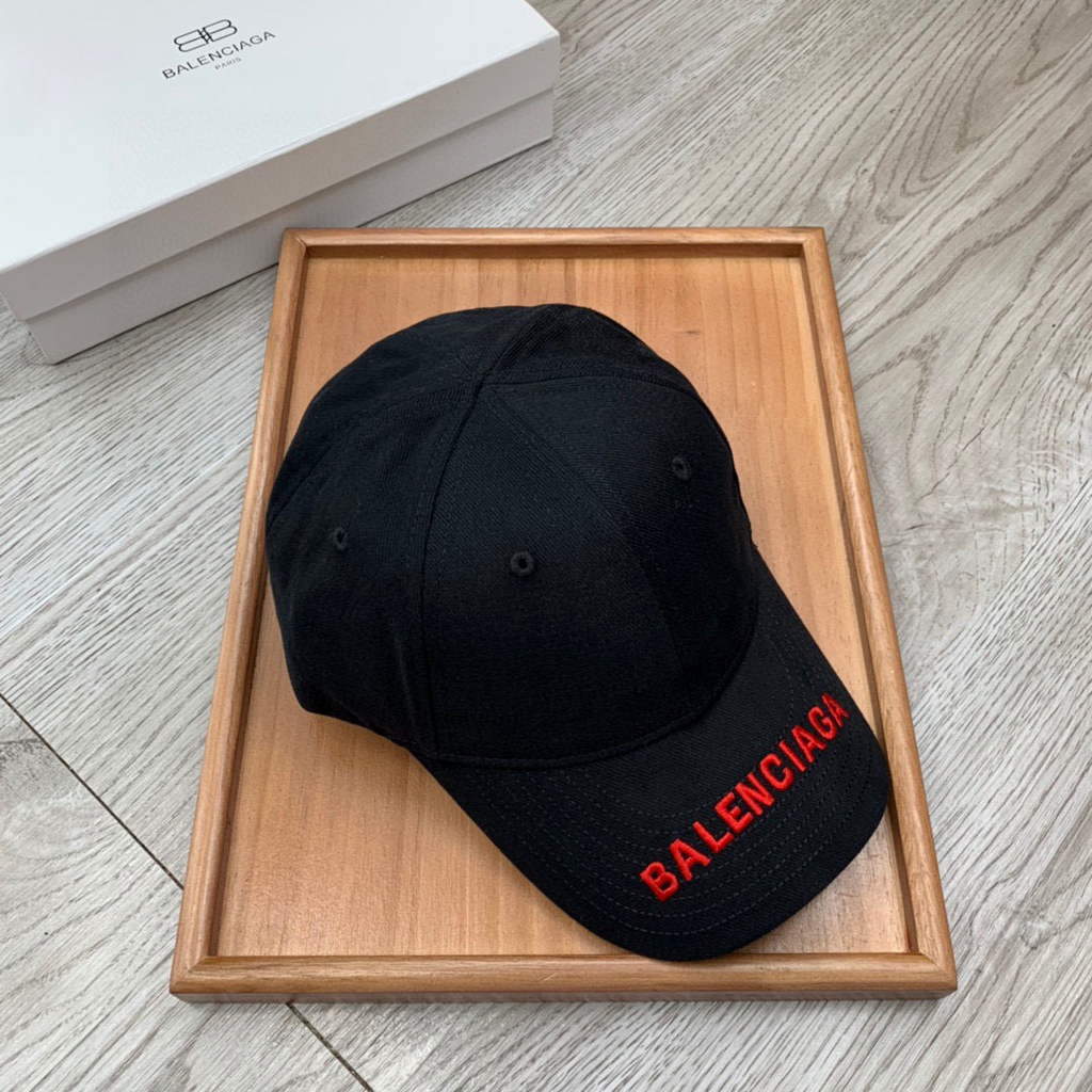 Balenciaga 529192310 Cap black white Classic Baseball Cap with Balenciaga embroidered logo B990028 - Default Title - View 1