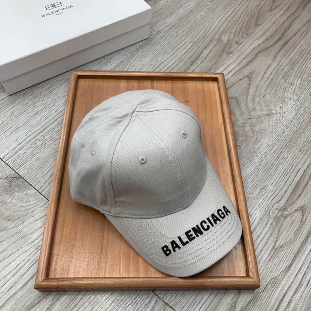 Balenciaga 529192310 Cap black white Classic Baseball Cap with Balenciaga embroidered logo B990032 - Default Title - View 1