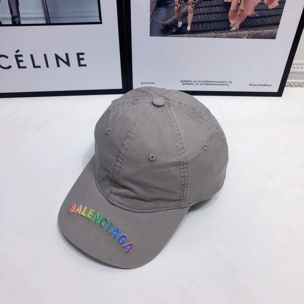 Balenciaga 529192310 Cap black white Classic Baseball Cap with Balenciaga embroidered logo B990057 - Default Title - View 1