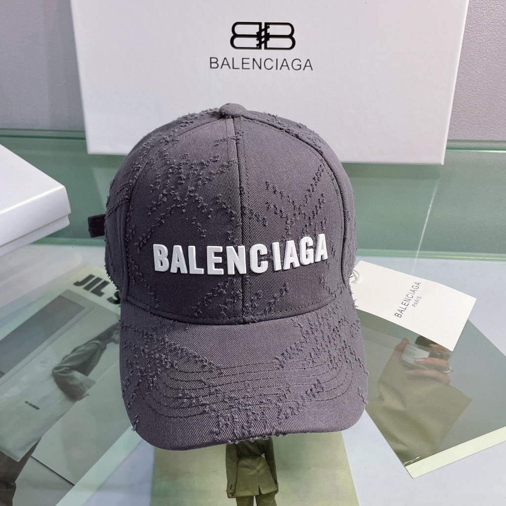 Balenciaga 529192310 Cap black white Classic Baseball Cap with Balenciaga embroidered logo B990059 - Default Title - View 1