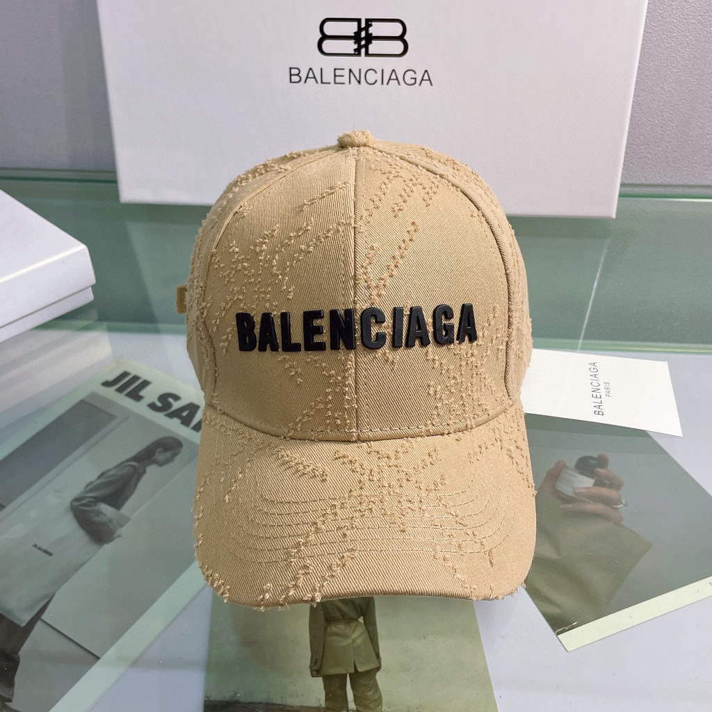 Balenciaga 529192310 Cap black white Classic Baseball Cap with Balenciaga embroidered logo B990060 - Default Title - View 1