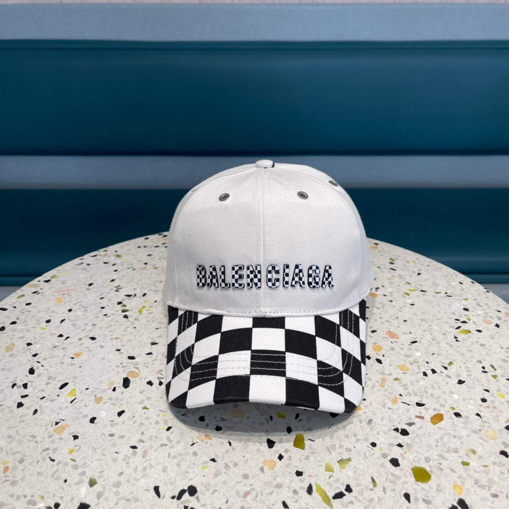 Balenciaga 529192310 Cap black white Classic Baseball Cap with Balenciaga embroidered logo B990072 - Default Title - View 1