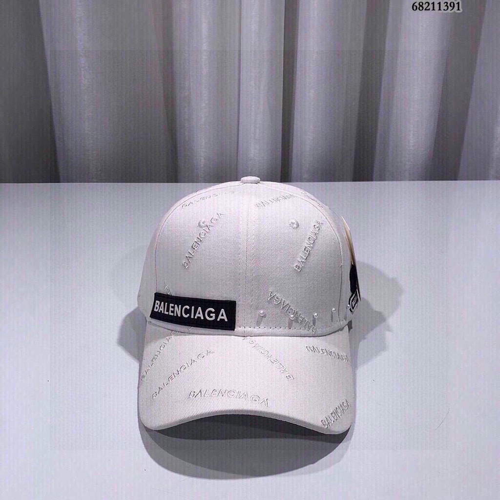 Balenciaga 529192310 Cap black white Classic Baseball Cap with Balenciaga embroidered logo B990073 - Default Title - View 1