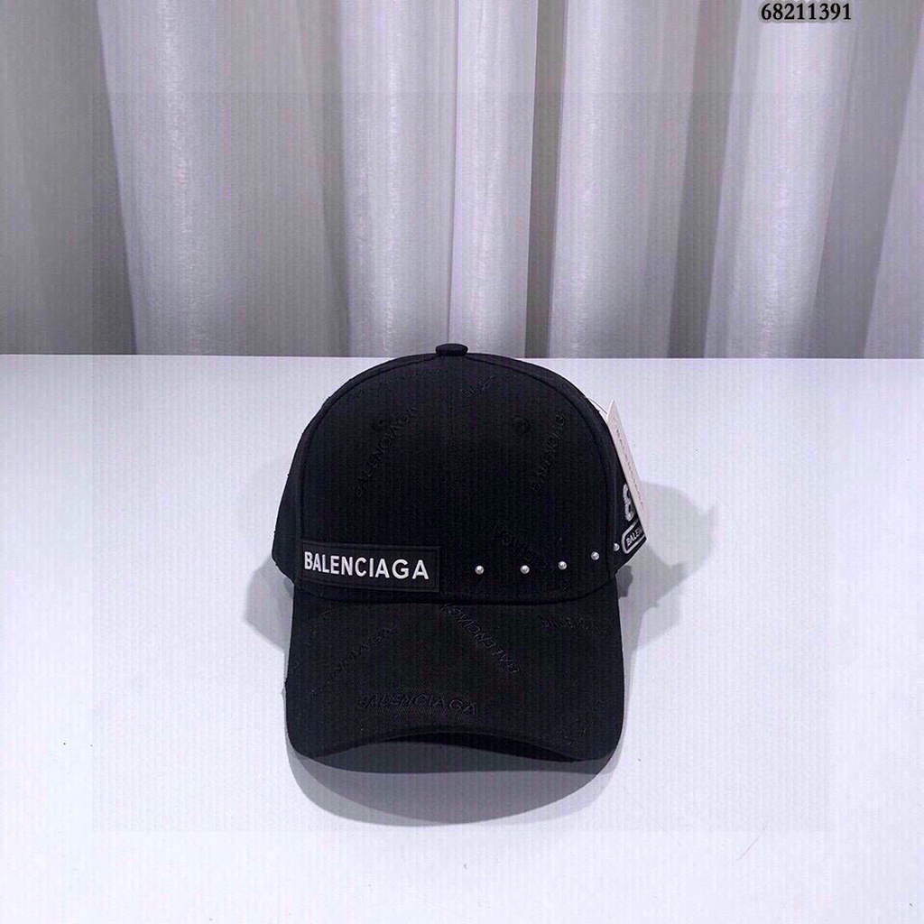 Balenciaga 529192310 Cap black white Classic Baseball Cap with Balenciaga embroidered logo B990074 - Default Title - View 1