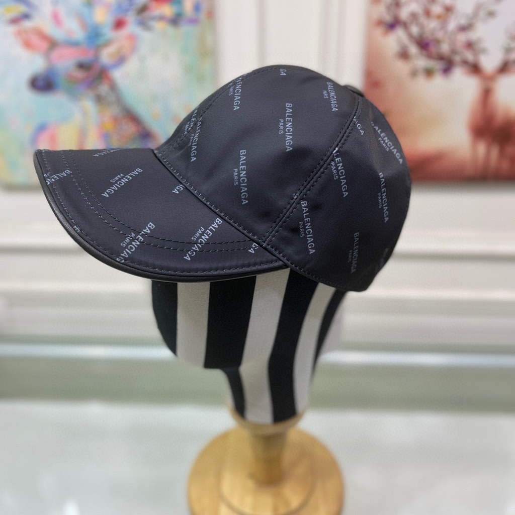 Balenciaga 529192310 Cap black white Classic Baseball Cap with Balenciaga embroidered logo B990080 - Default Title - View 1