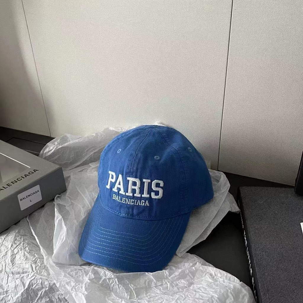 Balenciaga 529192310 Cap black white Classic Baseball Cap with Balenciaga embroidered logo B990096 - Default Title - View 1
