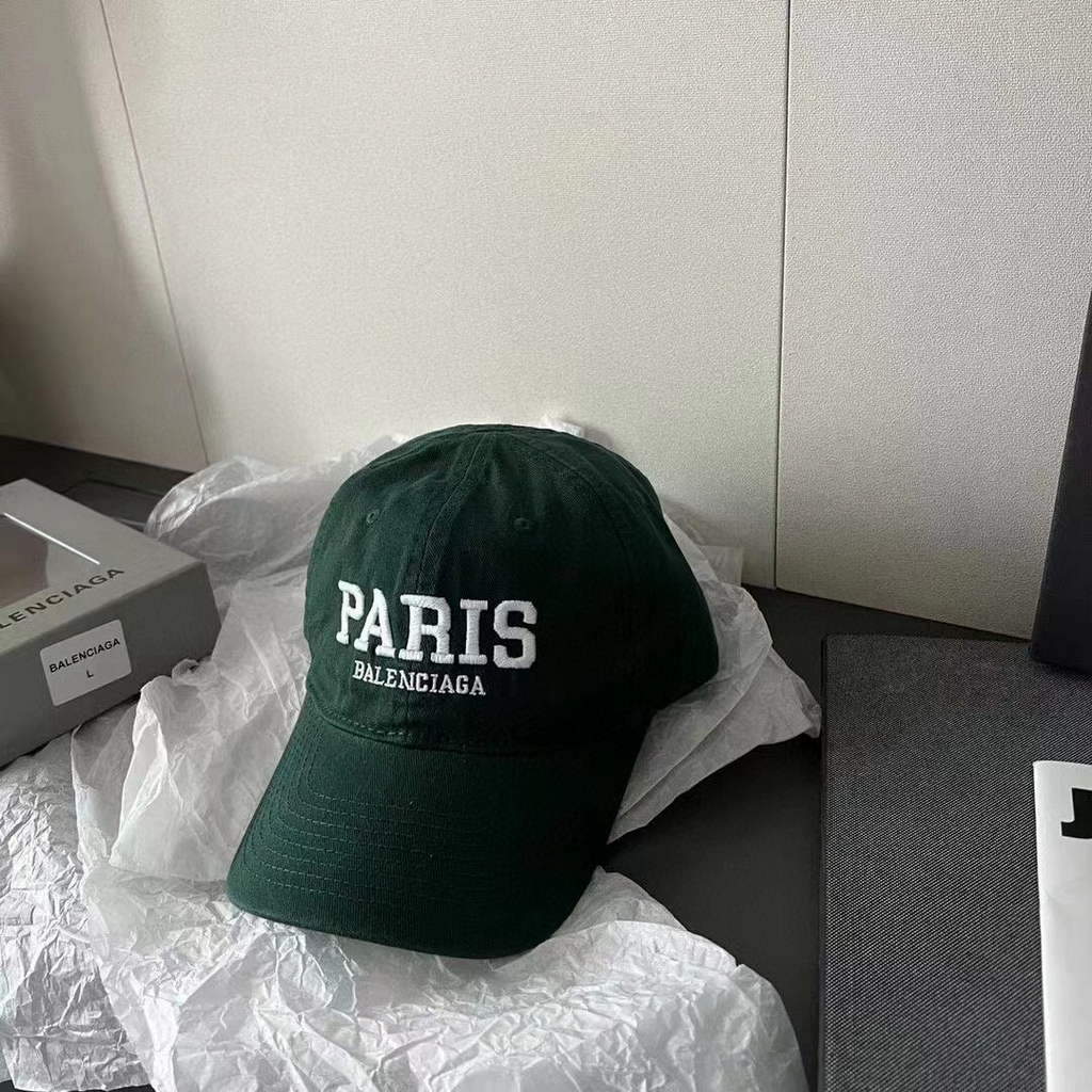 Balenciaga 529192310 Cap black white Classic Baseball Cap with Balenciaga embroidered logo B990098 - Default Title - View 1