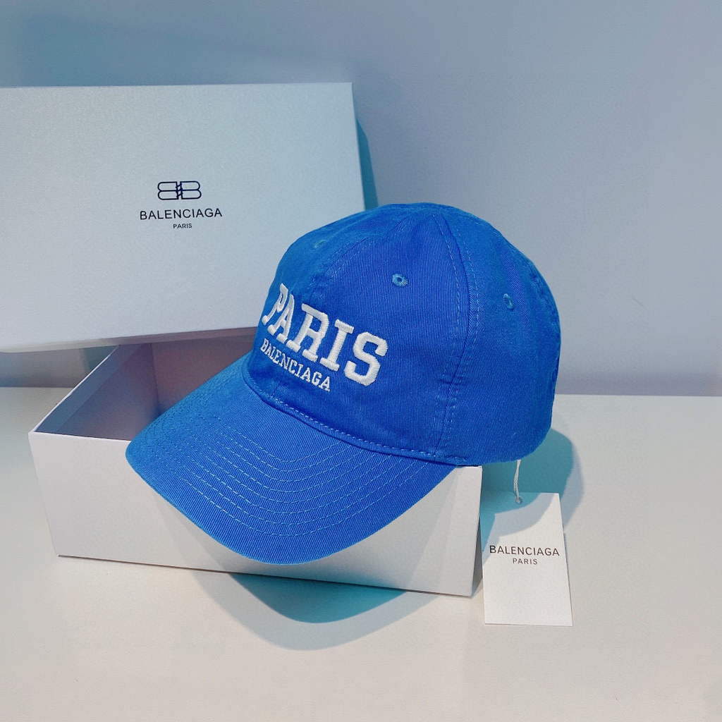 Balenciaga 529192310 Cap black white Classic Baseball Cap with Balenciaga embroidered logo B990103 - Default Title - View 1