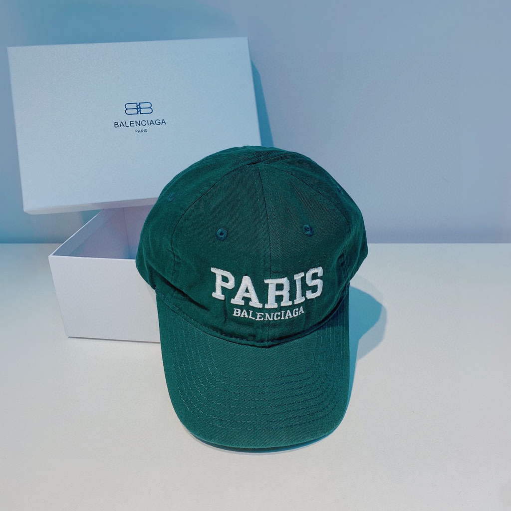 Balenciaga 529192310 Cap black white Classic Baseball Cap with Balenciaga embroidered logo B990107 - Default Title - View 1