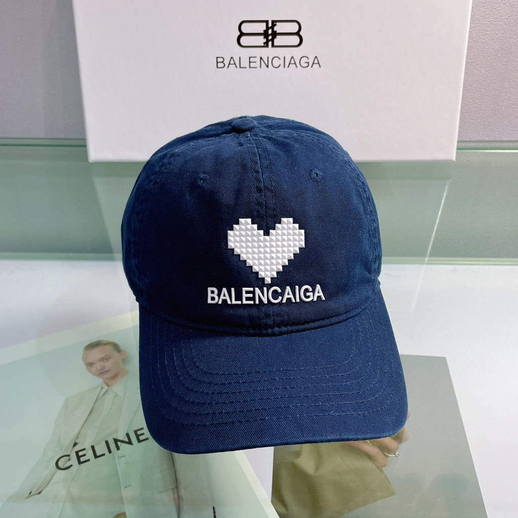 Balenciaga 529192310 Cap black white Classic Baseball Cap with Balenciaga embroidered logo B990113 - Default Title - View 1