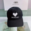 Balenciaga 529192310 Cap black white Classic Baseball Cap with Balenciaga embroidered logo B990114 - Default Title - View 1