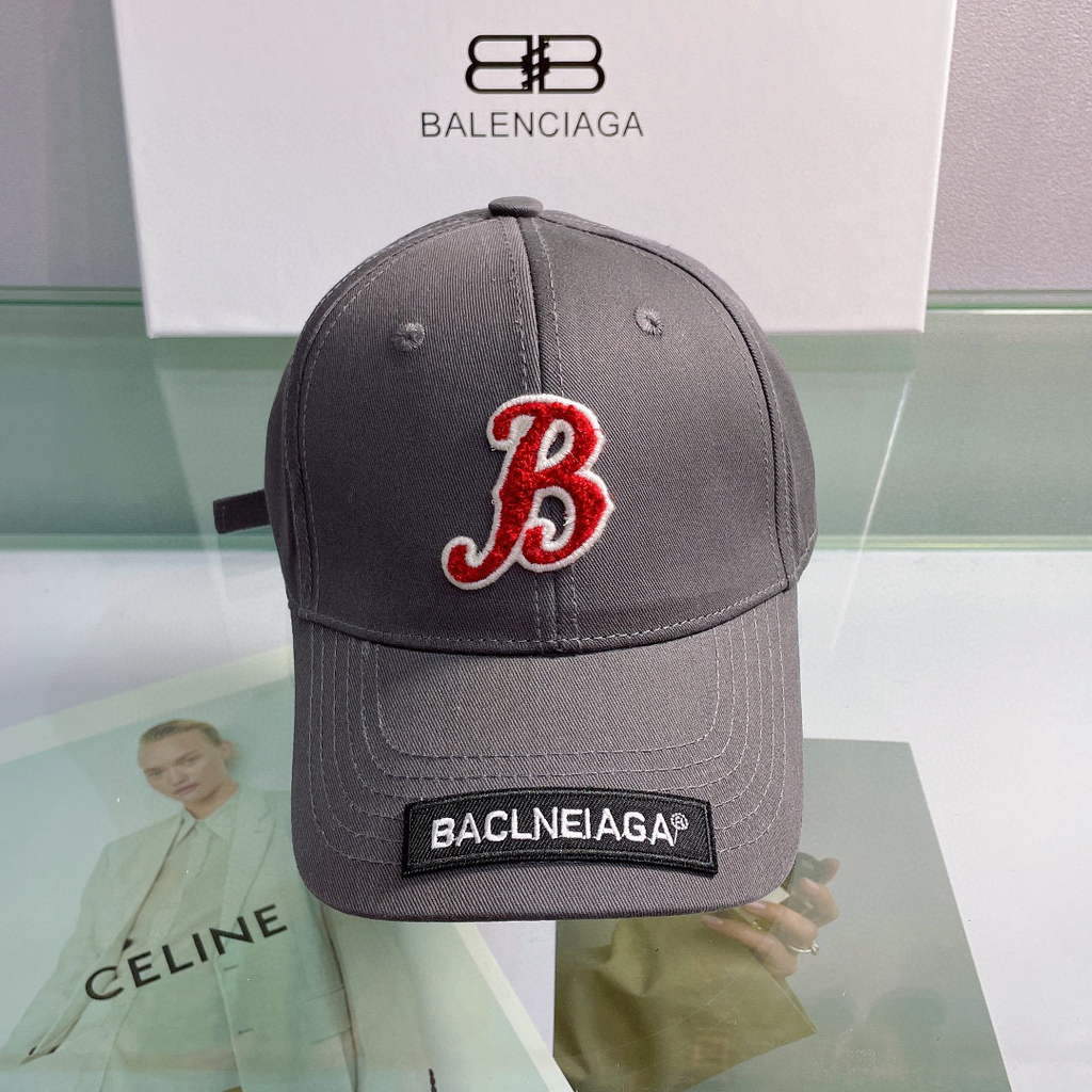 Balenciaga 529192310 Cap black white Classic Baseball Cap with Balenciaga embroidered logo B990121 - Default Title - View 1