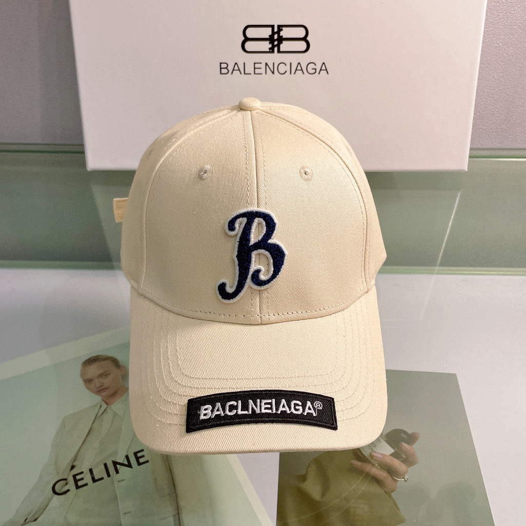 Balenciaga 529192310 Cap black white Classic Baseball Cap with Balenciaga embroidered logo B990122 - Default Title - View 1
