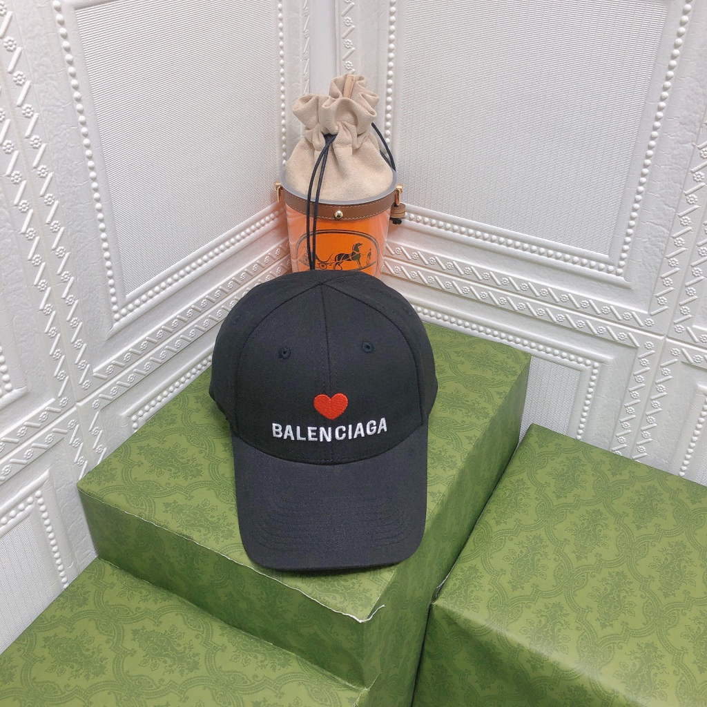 Balenciaga 529192310 Cap black white Classic Baseball Cap with Balenciaga embroidered logo B990124 - Default Title - View 1