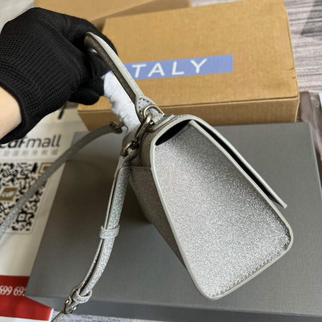 Balenciaga 592833 Flash drilling Hourglass XS Handbag Box Gray