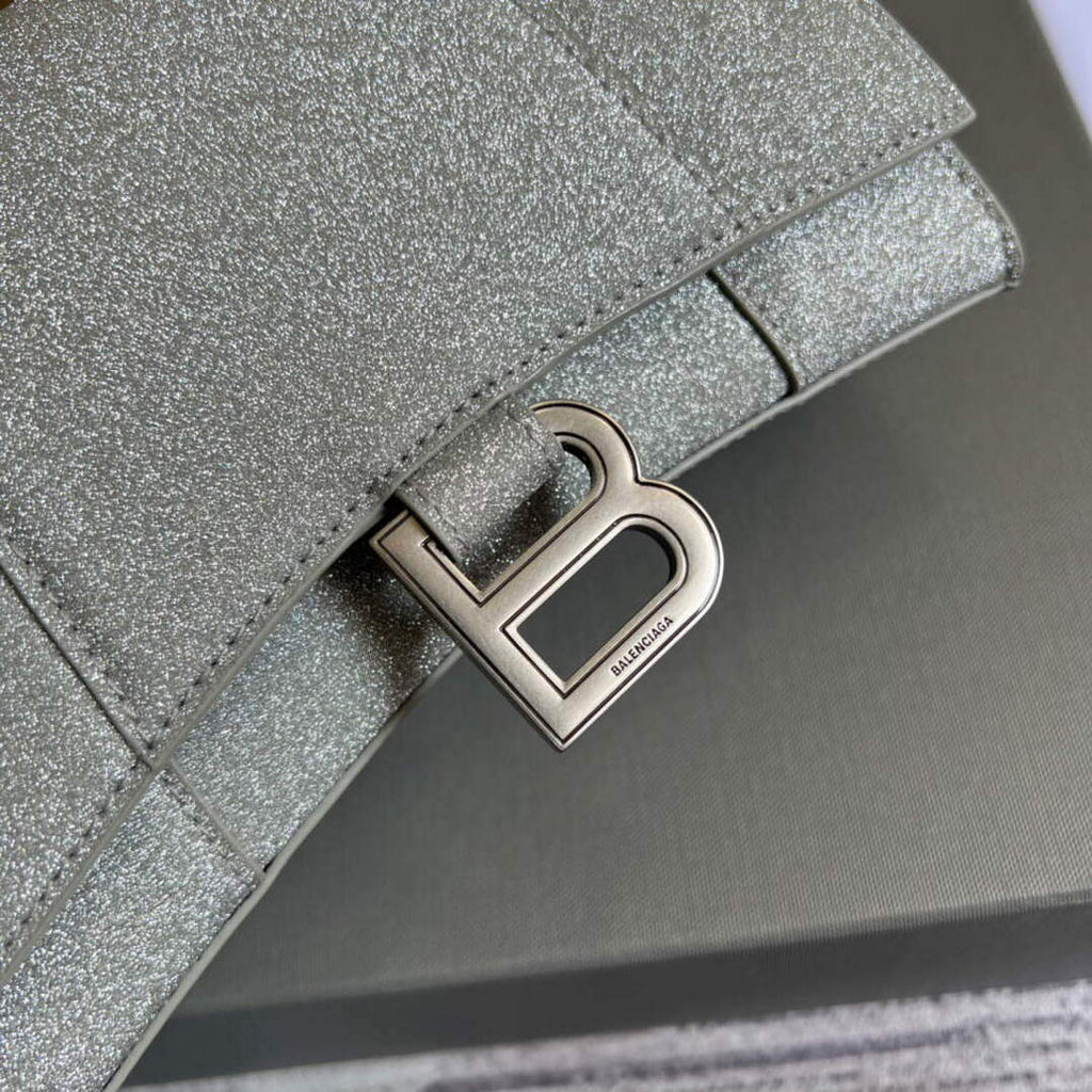 Balenciaga 592833 Flash drilling Hourglass XS Handbag Box Gray