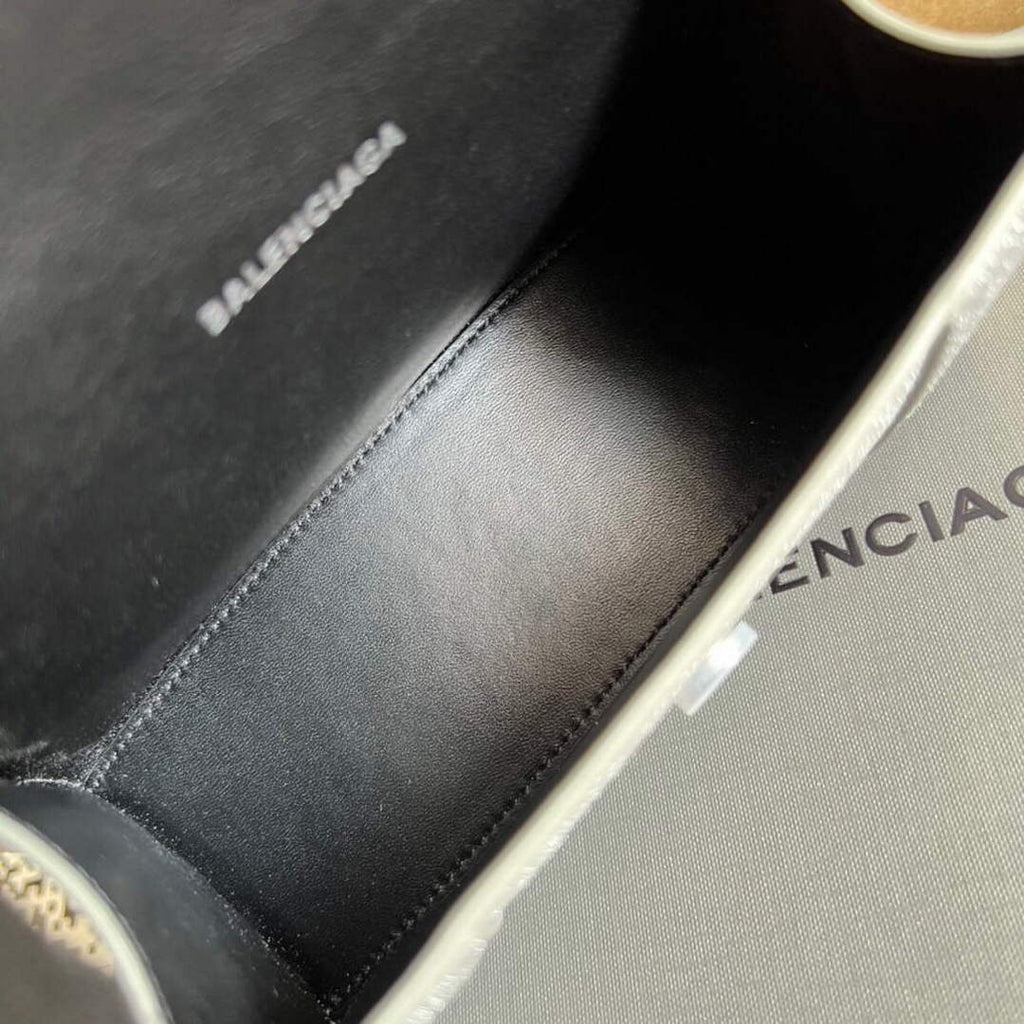 Balenciaga 592833 Flash drilling Hourglass XS Handbag Box Gray