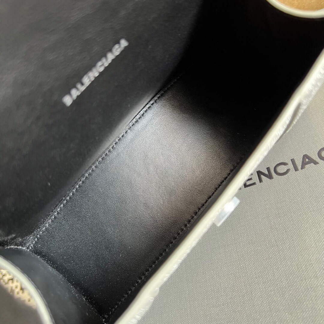 Balenciaga 592833 Flash drilling Hourglass XS Handbag Box Gray