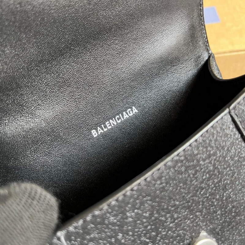 Balenciaga 592833 Flash drilling Hourglass XS Handbag Box  Black