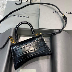 Balenciaga 592833 Hourglass XS Top Handle Bag Black Gold - Default Title - View 2