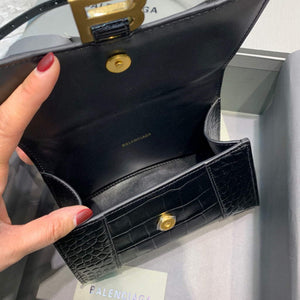 Balenciaga 592833 Hourglass XS Top Handle Bag Black Gold - Default Title - View 7