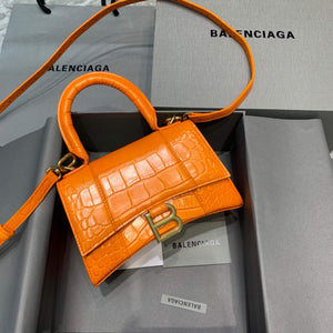 Balenciaga 592833 Hourglass XS Top Handle Bag Orange - Default Title - View 1