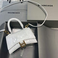 Balenciaga 592833 Hourglass XS Top Handle Bag White Gold - Default Title - View 1