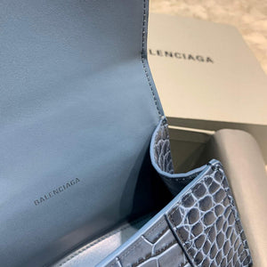 Balenciaga 592833 Hourglass XS Top Handle Bag Navy Blue Silver - Default Title - View 8