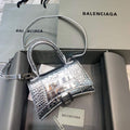 Balenciaga 592833 Hourglass XS Top Handle Bag Silver - Default Title - View 1
