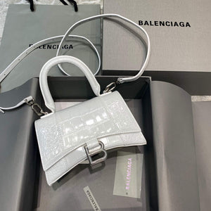 Balenciaga 592833 Hourglass XS Top Handle Bag White - Default Title - View 1