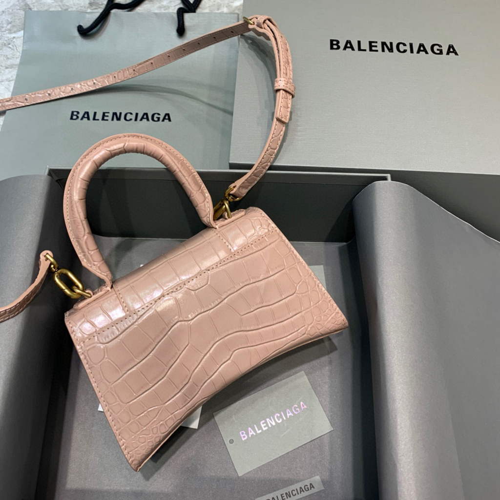 Balenciaga 592833 Hourglass XS Top Handle Bag Light Pink