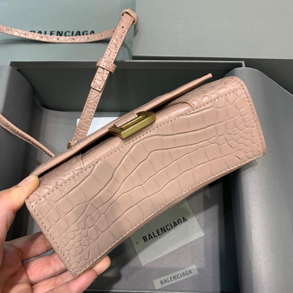 Balenciaga 592833 Hourglass XS Top Handle Bag Light Pink