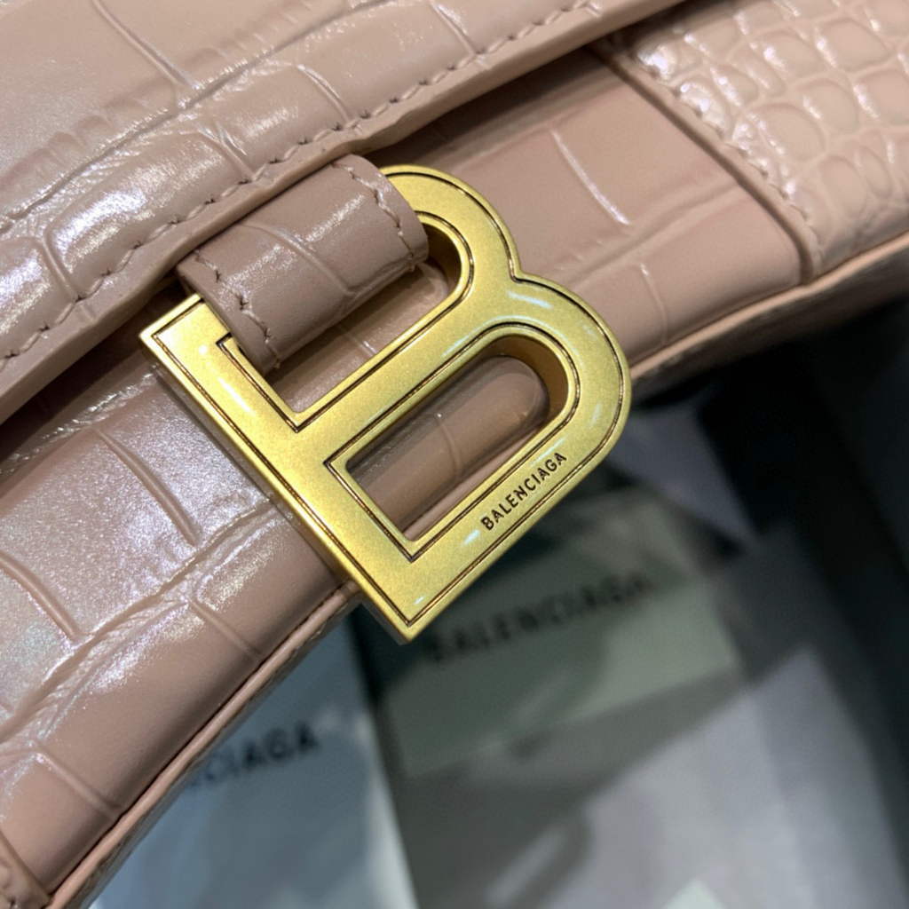 Balenciaga 592833 Hourglass XS Top Handle Bag Light Pink