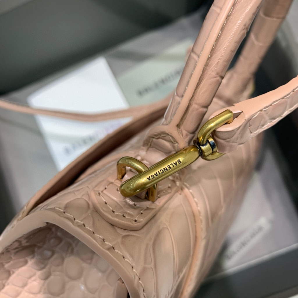 Balenciaga 592833 Hourglass XS Top Handle Bag Light Pink