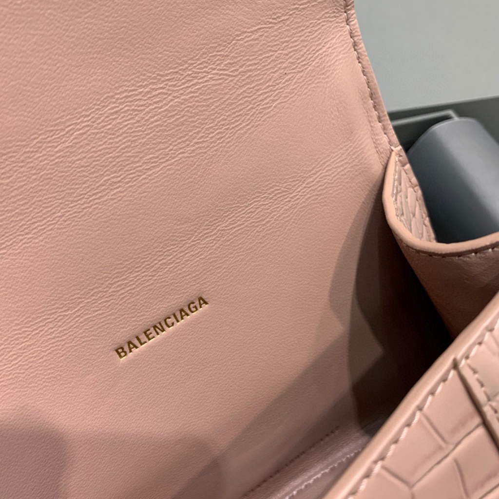 Balenciaga 592833 Hourglass XS Top Handle Bag Light Pink