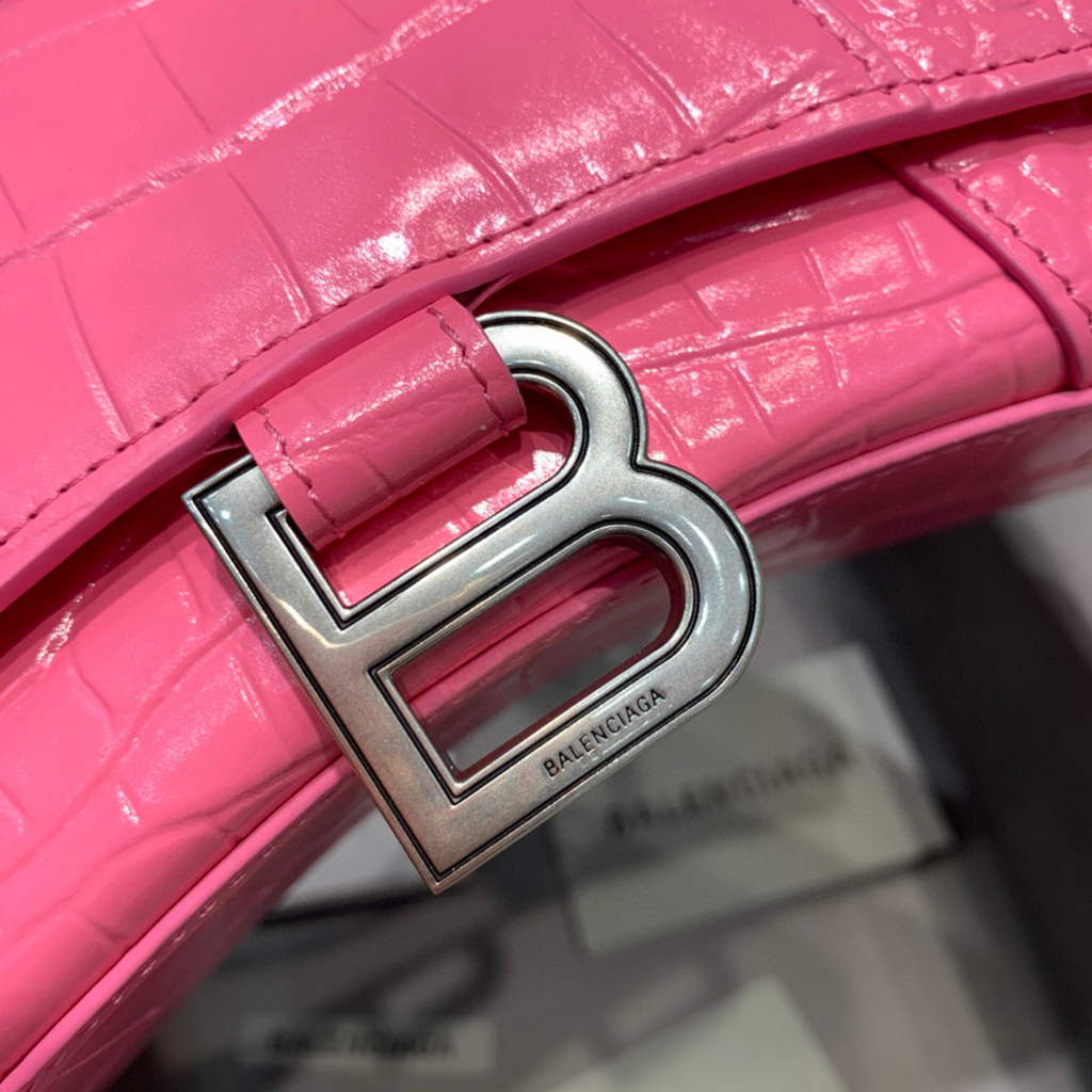 Balenciaga 592833 Hourglass XS Top Handle Bag Pink