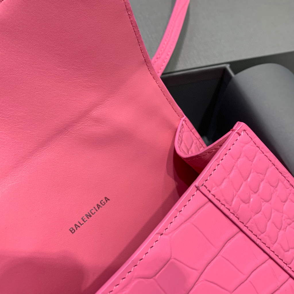 Balenciaga 592833 Hourglass XS Top Handle Bag Pink