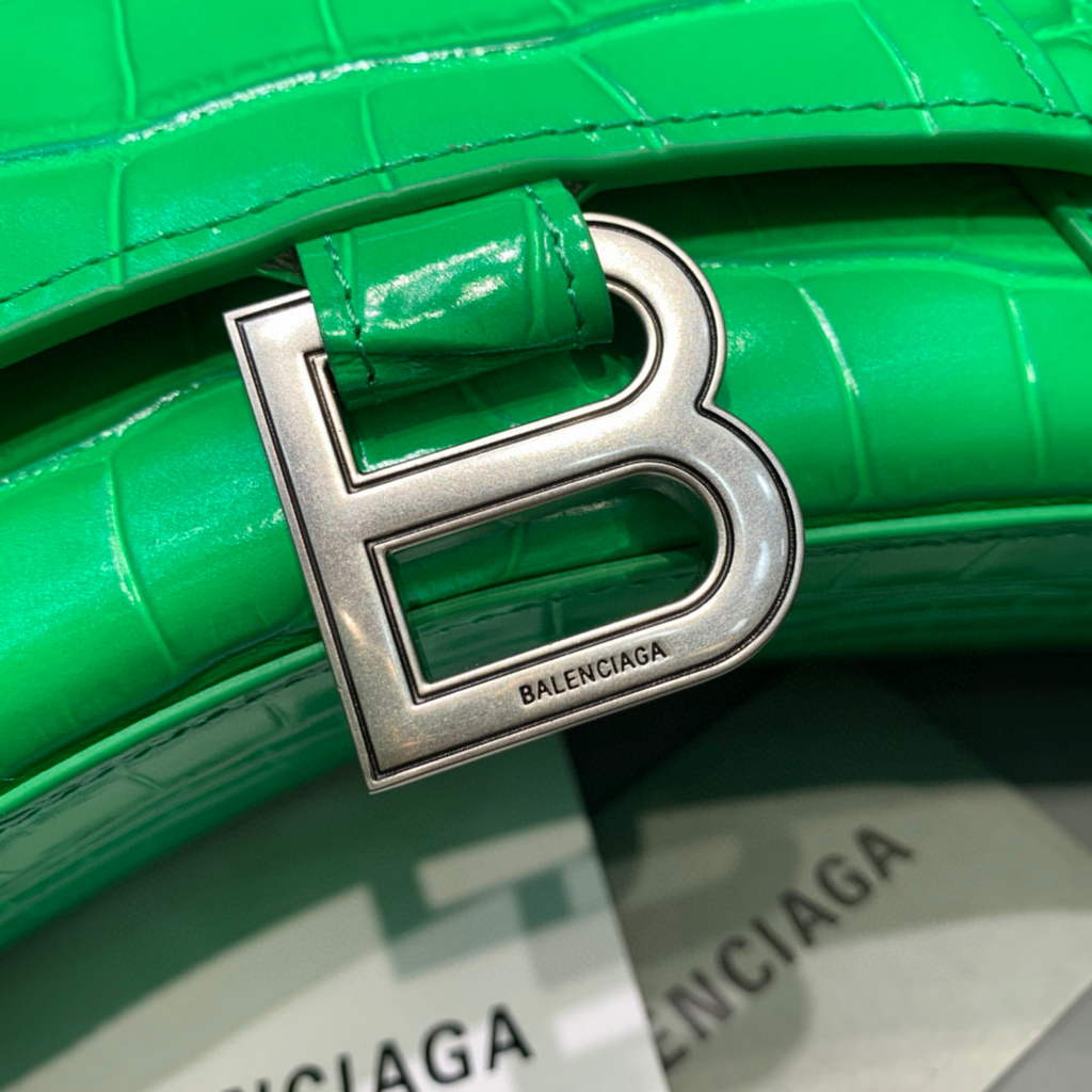 Balenciaga 592833 Hourglass XS Top Handle Bag Green