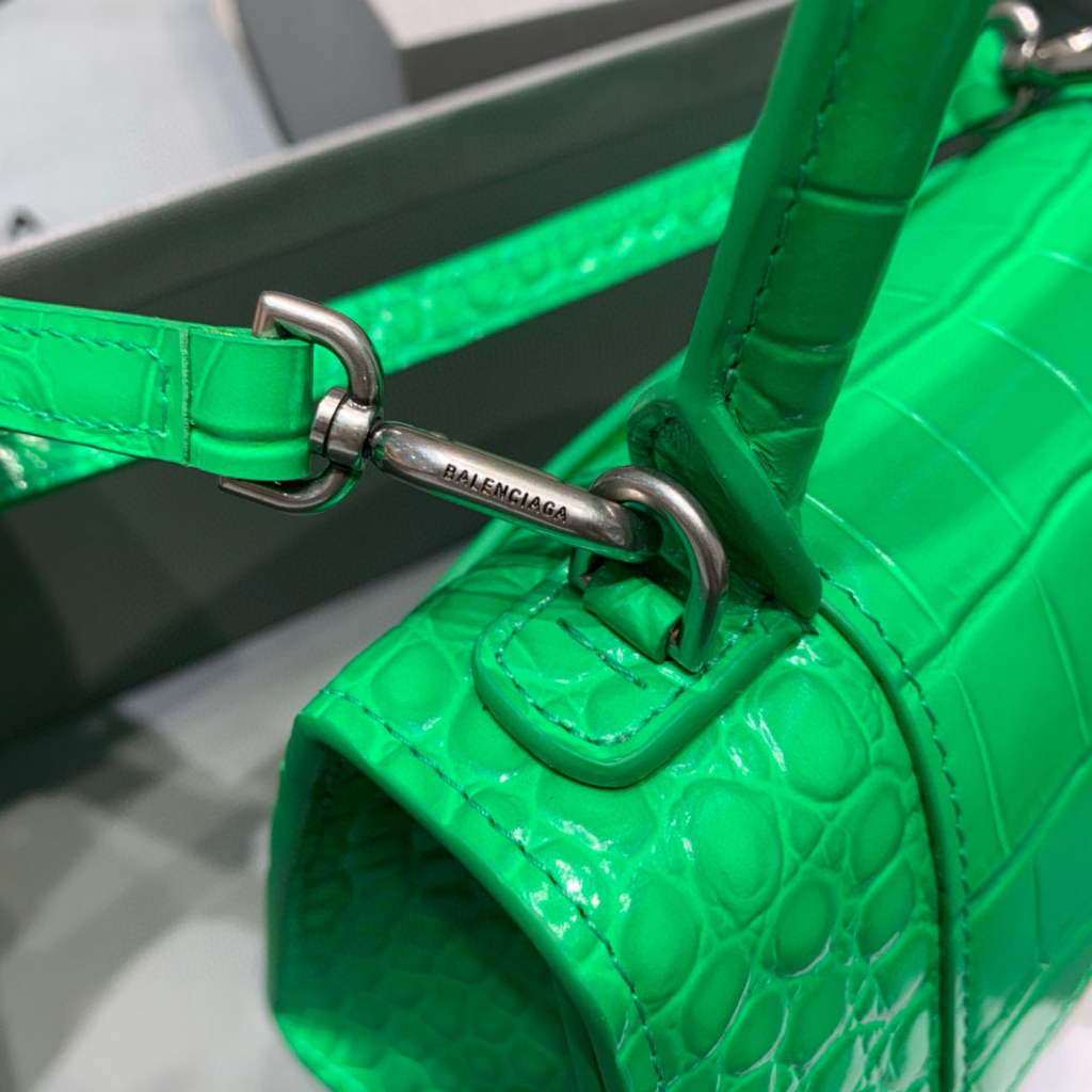 Balenciaga 592833 Hourglass XS Top Handle Bag Green