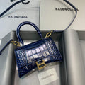 Balenciaga 592833 Hourglass XS Top Handle Bag Navy Blue - Default Title - View 1