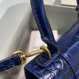 Balenciaga 592833 Hourglass XS Top Handle Bag Navy Blue - Default Title - View 6