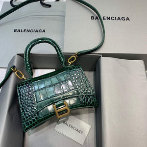 Balenciaga 592833 Hourglass XS Top Handle Bag Dark Green - Default Title - View 1