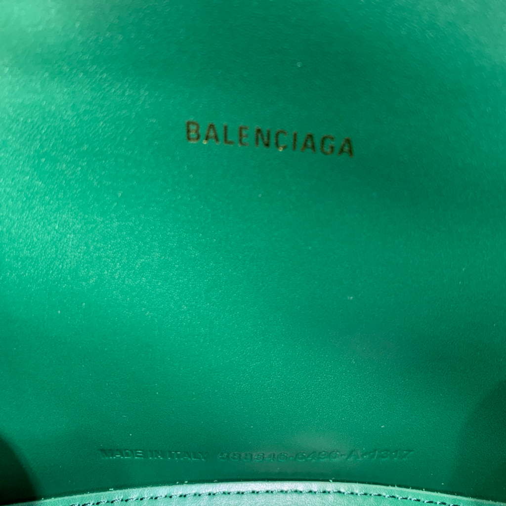 Balenciaga 592833 Hourglass XS Top Handle Bag Dark Green
