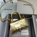 Balenciaga 592833 Hourglass XS Top Handle Bag Gold - Default Title - View 1