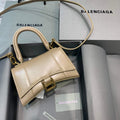 Balenciaga 592833 Hourglass XS Top Handle Leather Bag Apricot - Default Title - View 1